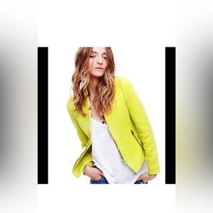 Neon lime green Zara blazer jacket